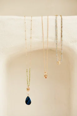 Solace Necklace - Gold/Grey