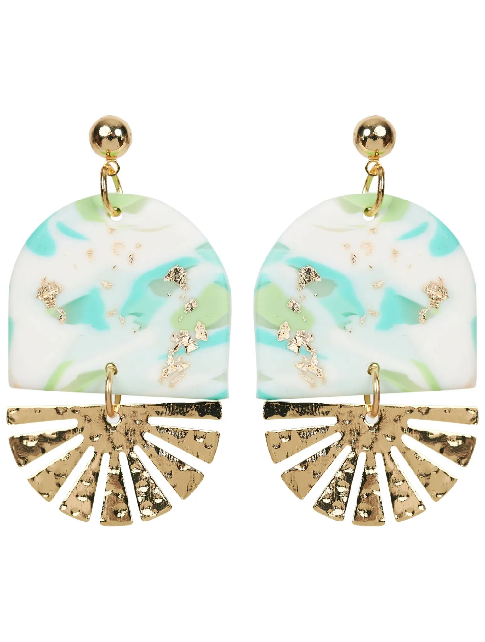 Solstice Mint Earring - Fan