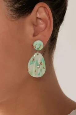 Solstice Mint Earring - Teardrop