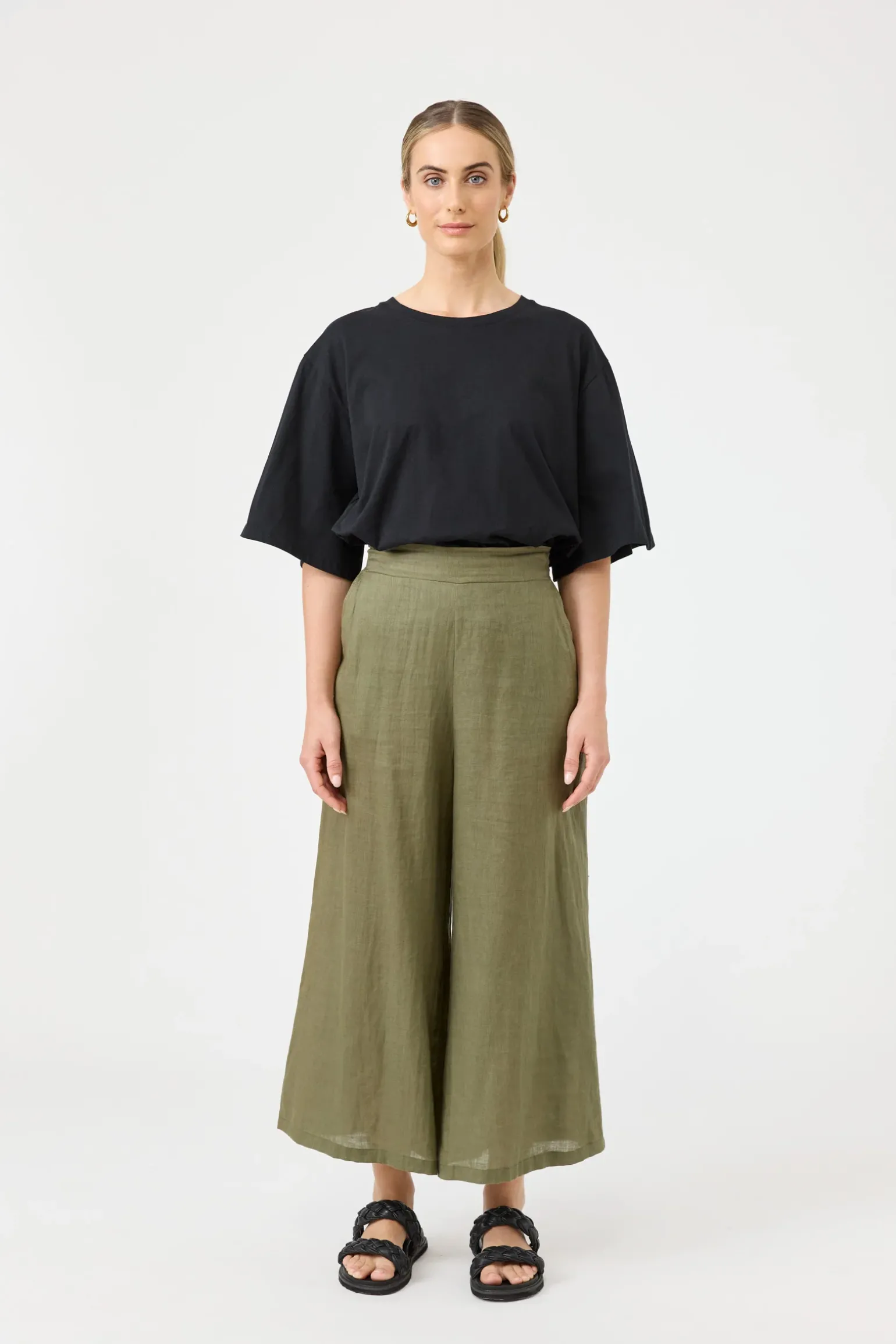 Studio Crop Pant - Khaki