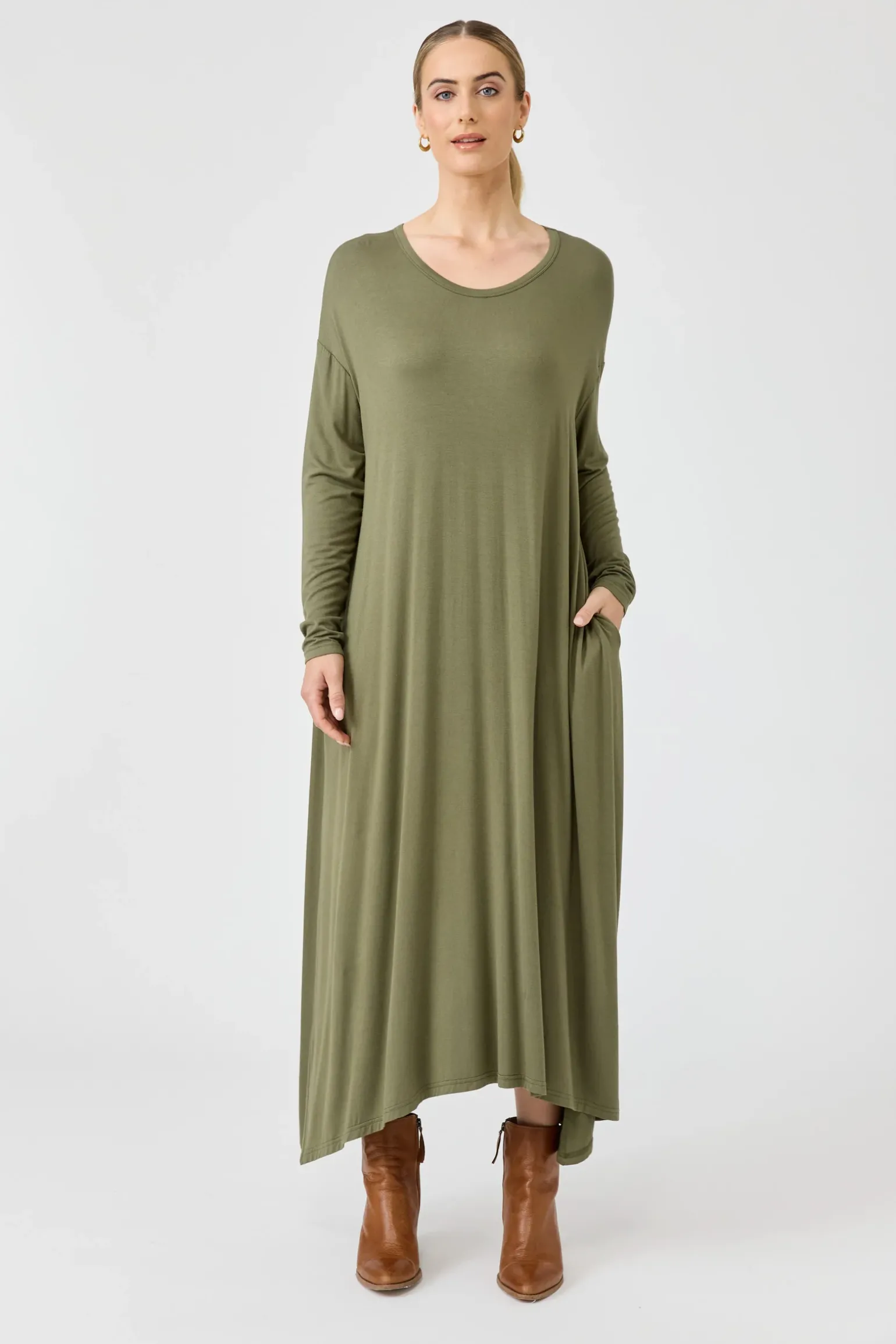 Studio Jersey Dress - Fern