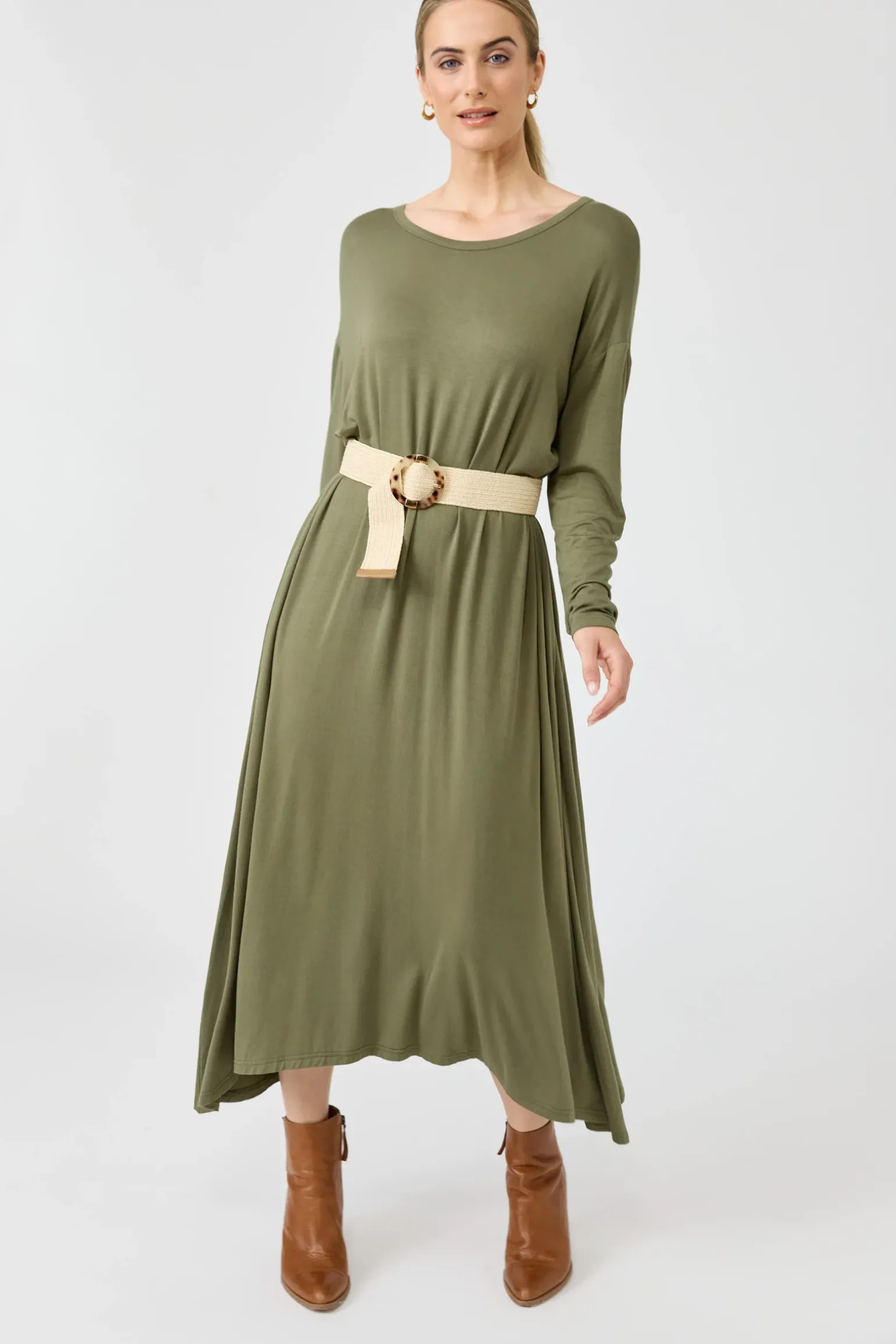 Studio Jersey Dress - Fern