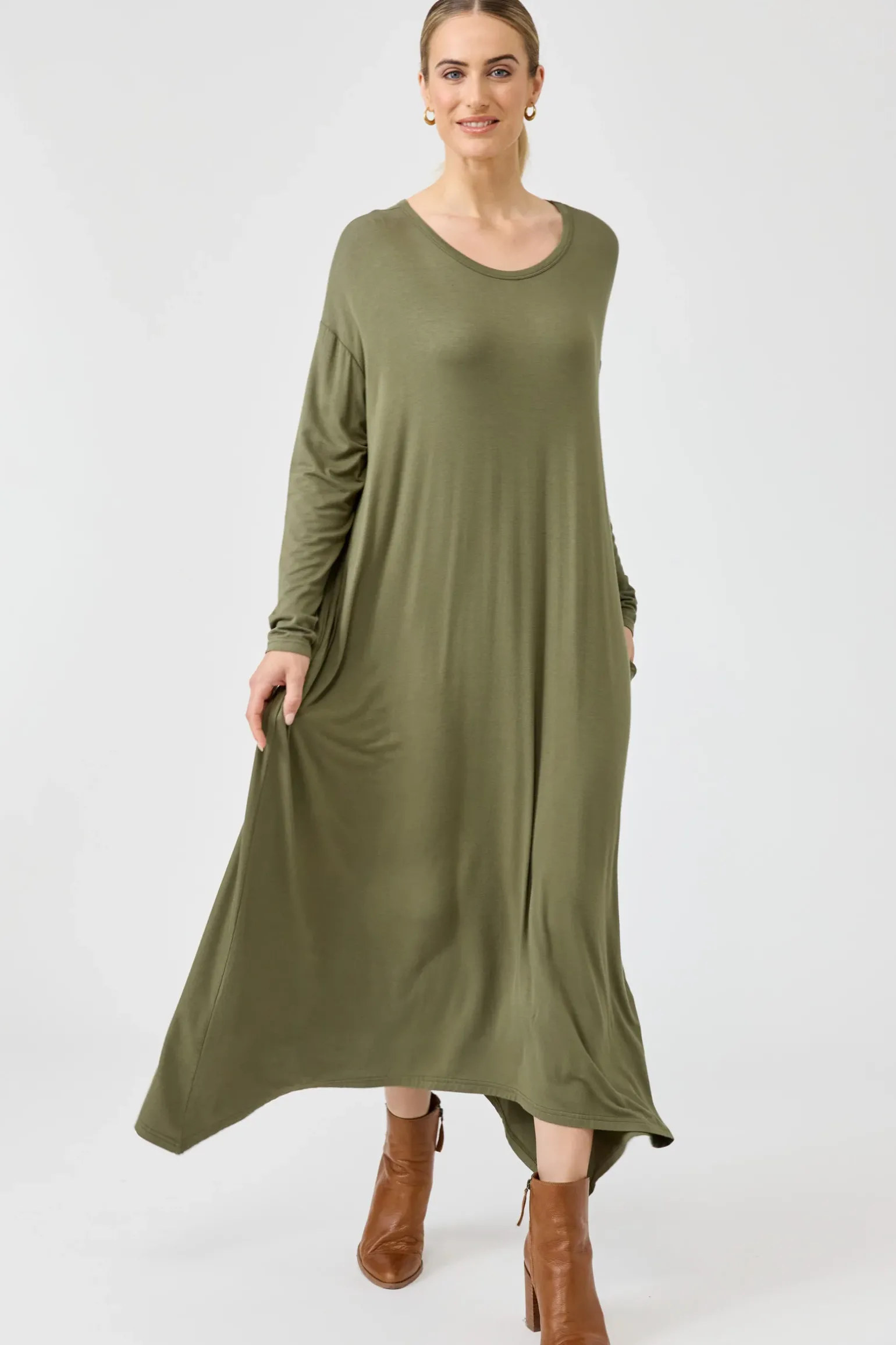Studio Jersey Dress - Fern