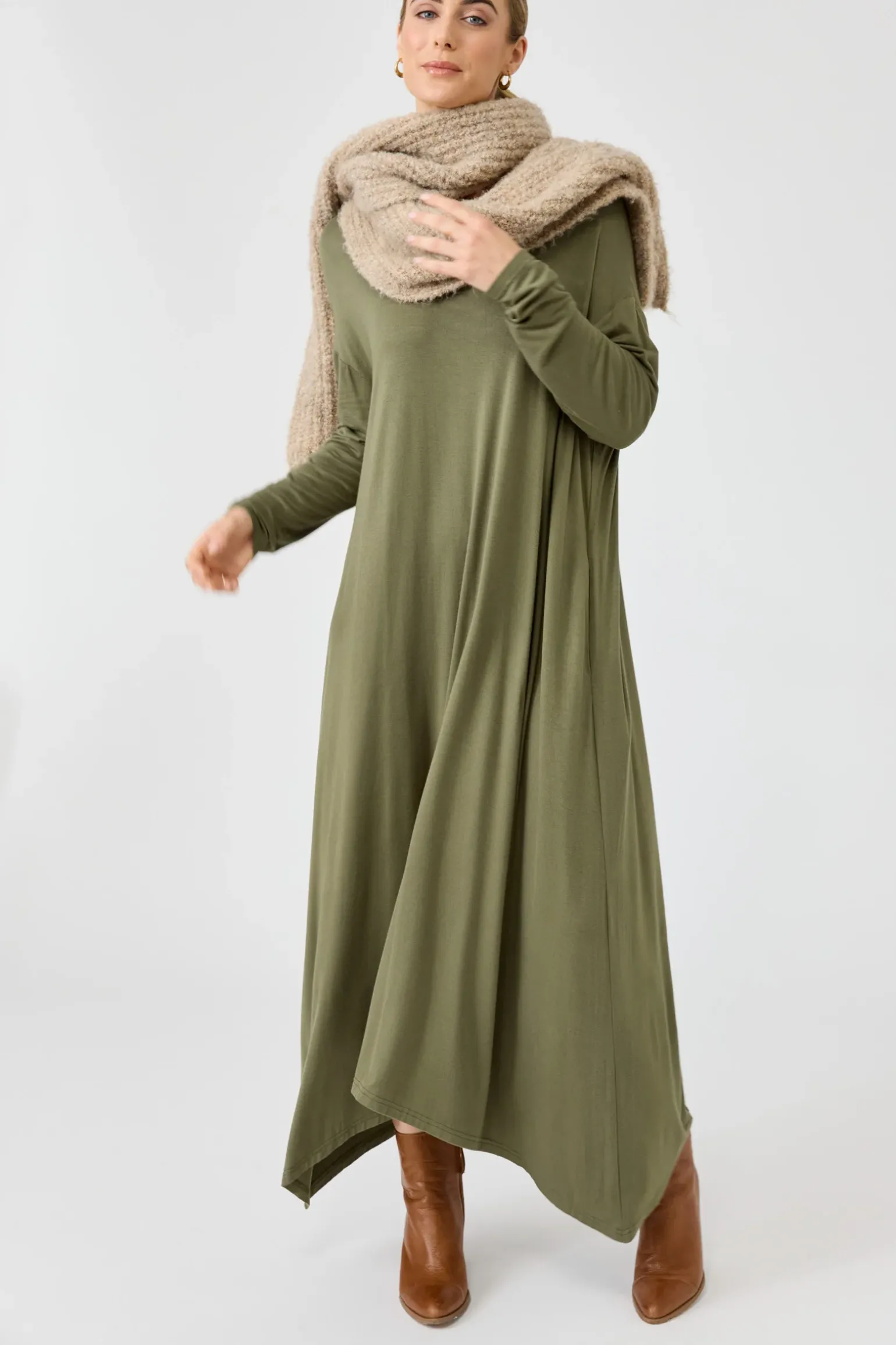 Studio Jersey Dress - Fern