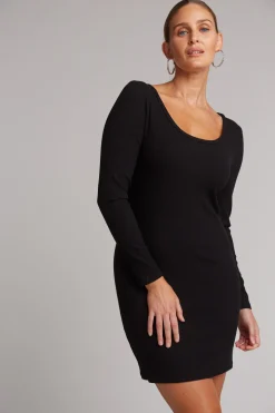 Studio Jersey Mini Dress - Ebony