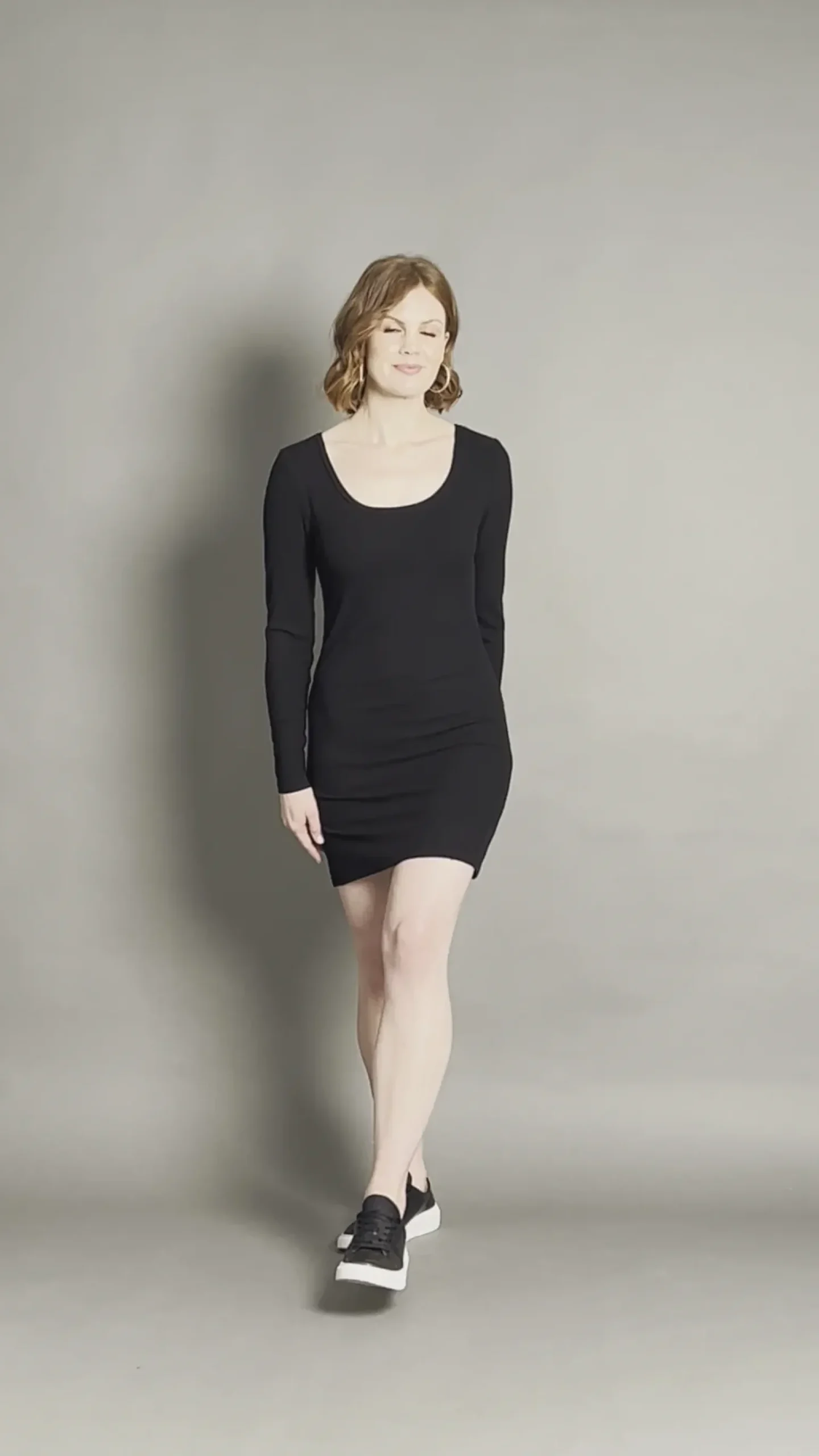 Studio Jersey Mini Dress - Ebony