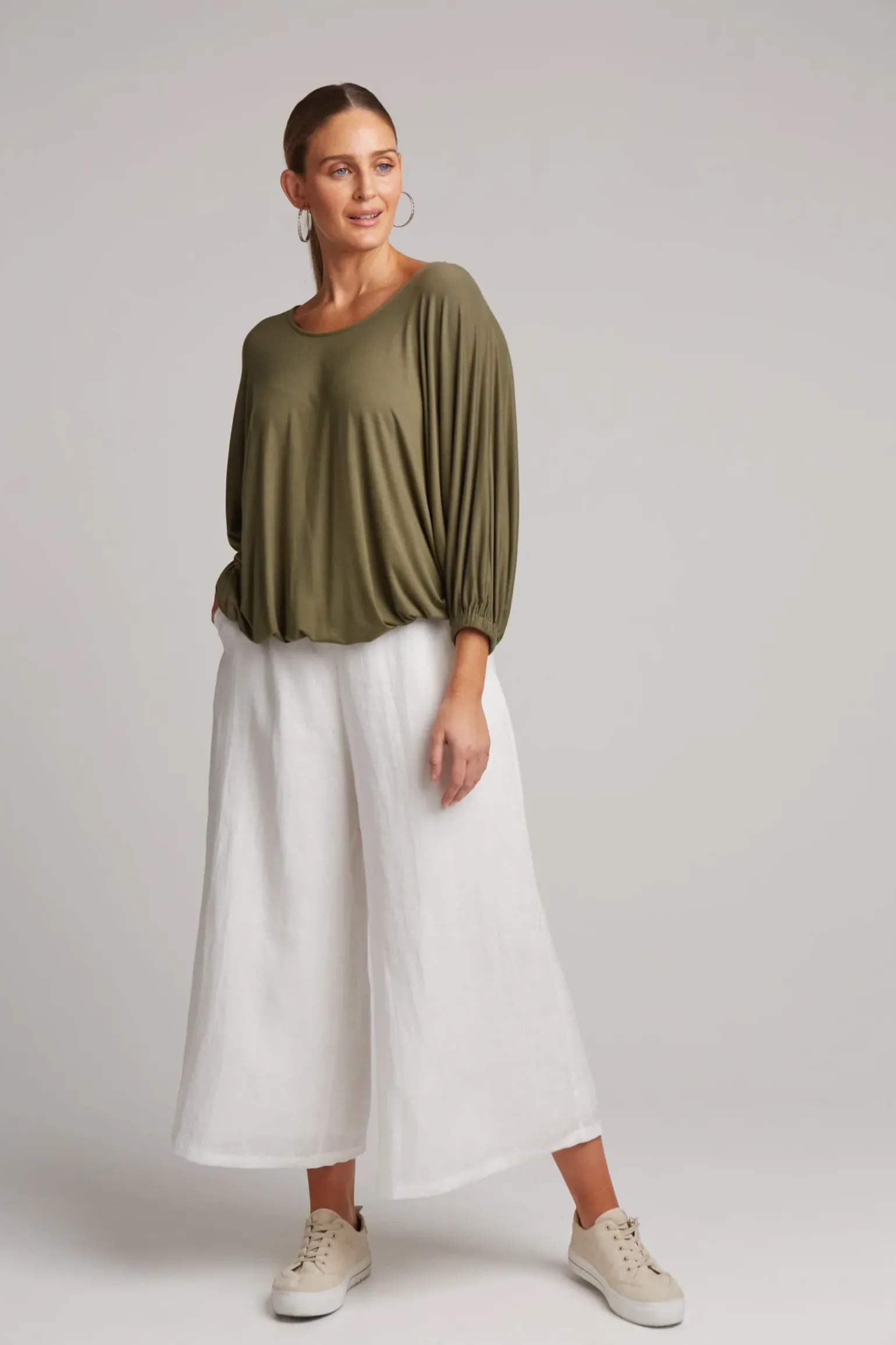 Studio Jersey Relaxed Top - Fern
