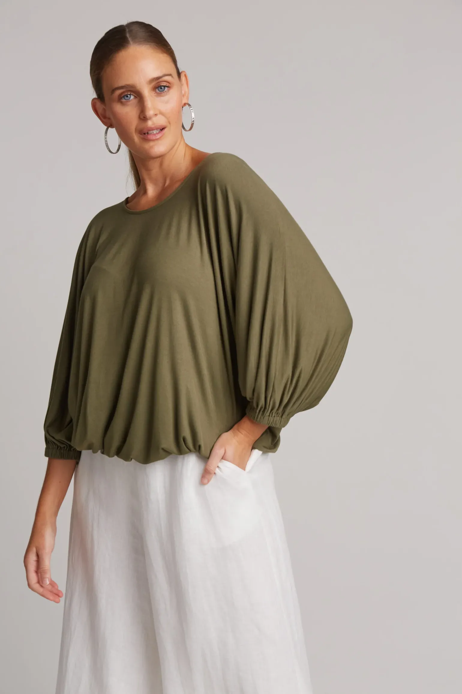 Studio Jersey Relaxed Top - Fern