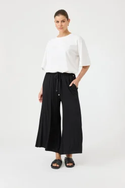 Studio Jersey Tie Pant - Ebony