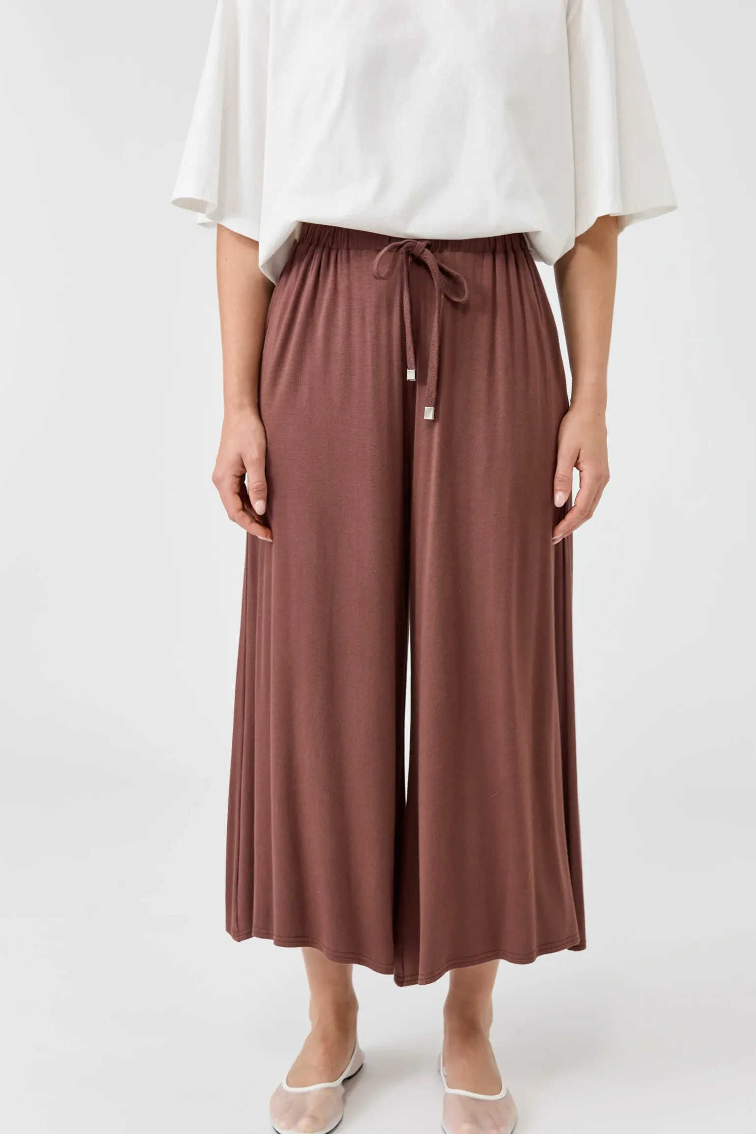 Studio Jersey Tie Pant - Mocha