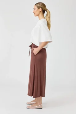Studio Jersey Tie Pant - Mocha