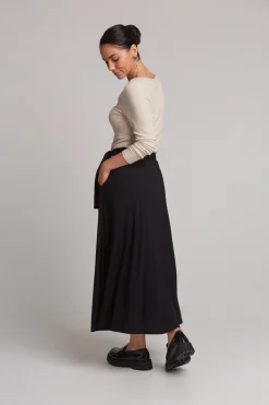 Studio Jersey Tie Skirt - Ebony