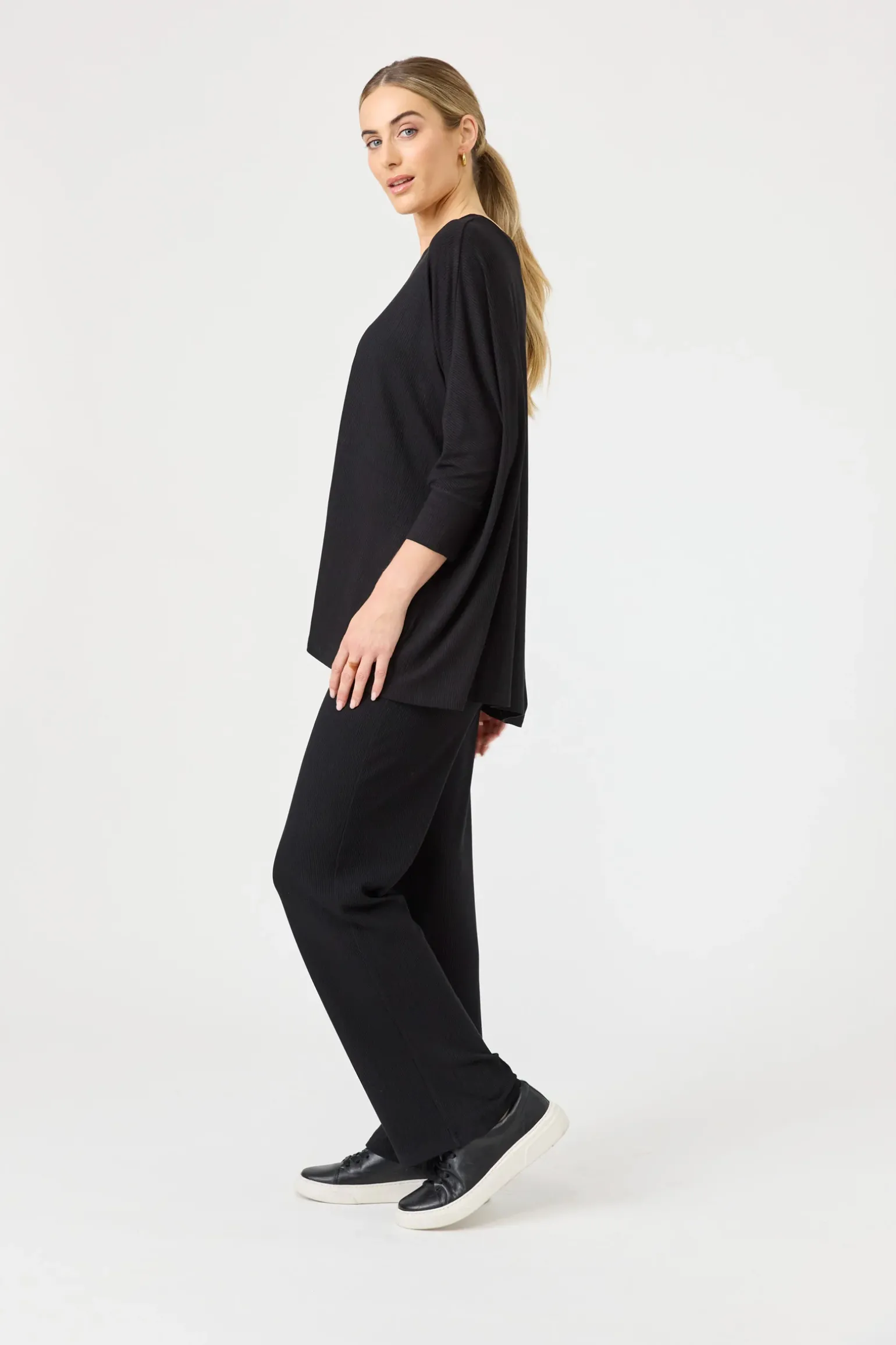 Studio Jersey Top - Ebony