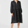 Studio Midi Shirt Dress - Ebony