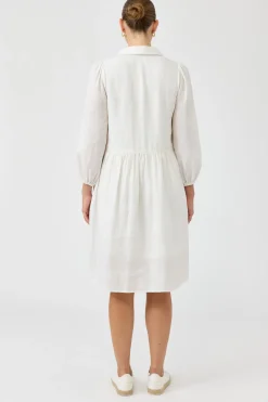 Studio Midi Shirt Dress - Salt