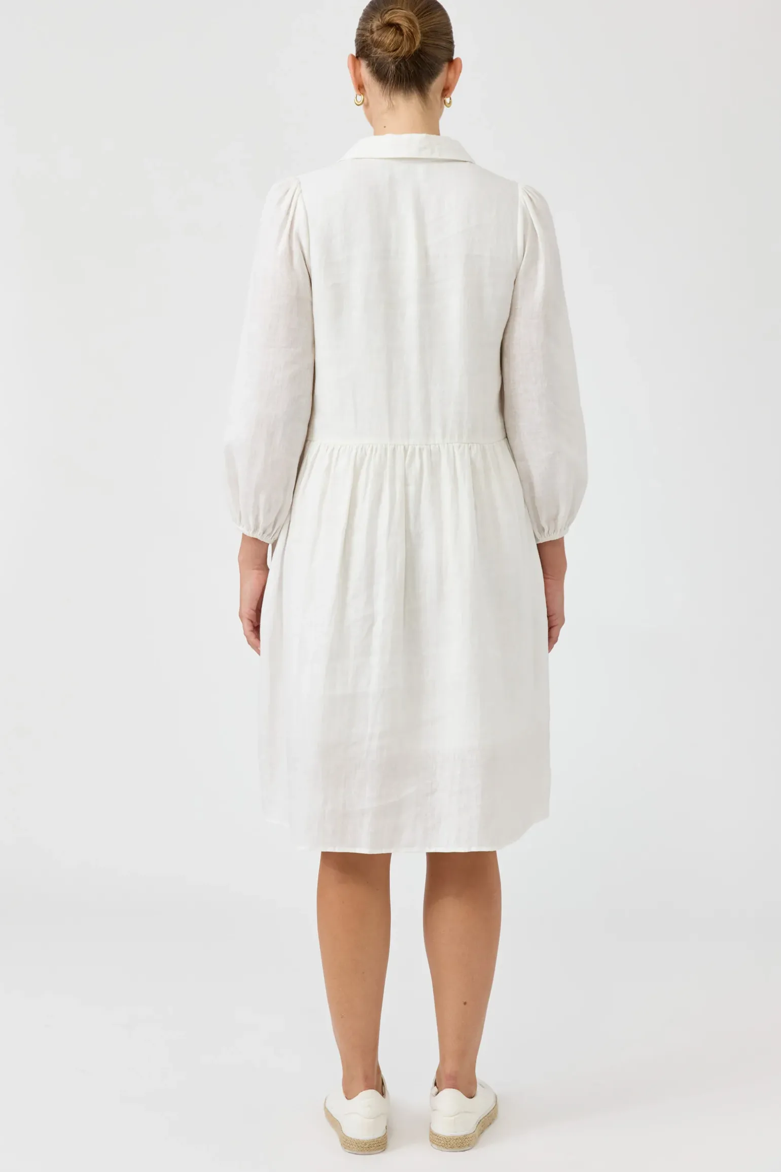 Studio Midi Shirt Dress - Salt