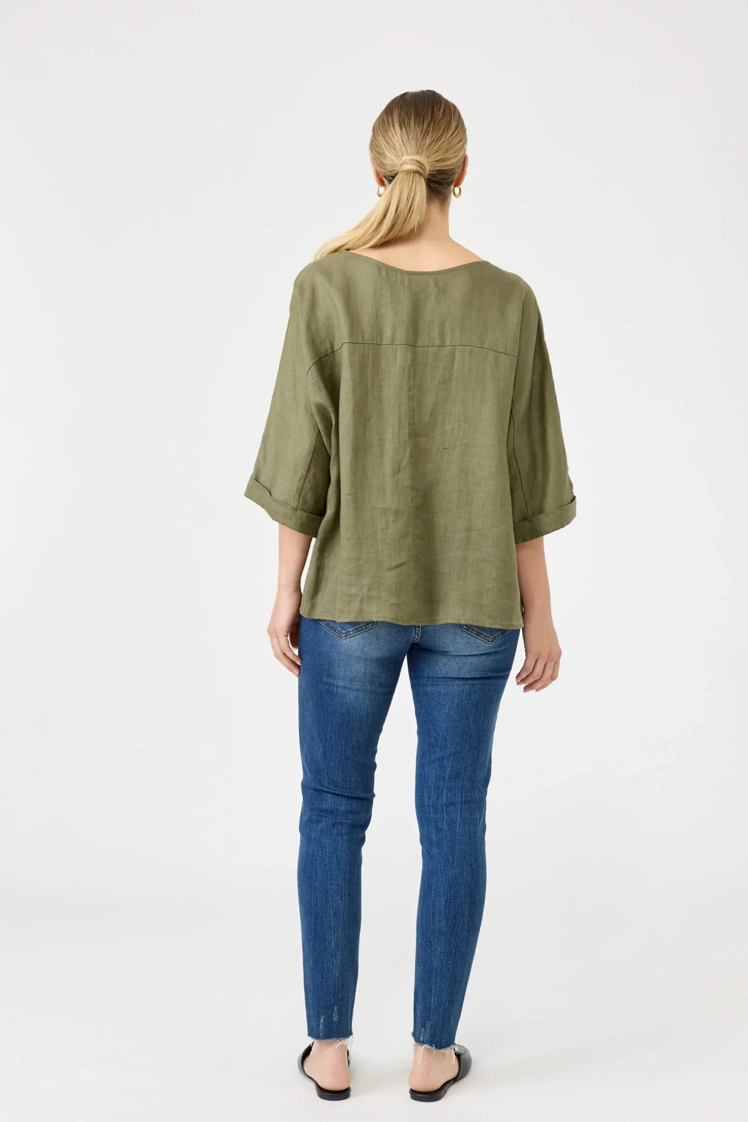 Studio Relaxed Top - Khaki