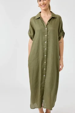 Studio Shirt Dress - Khaki