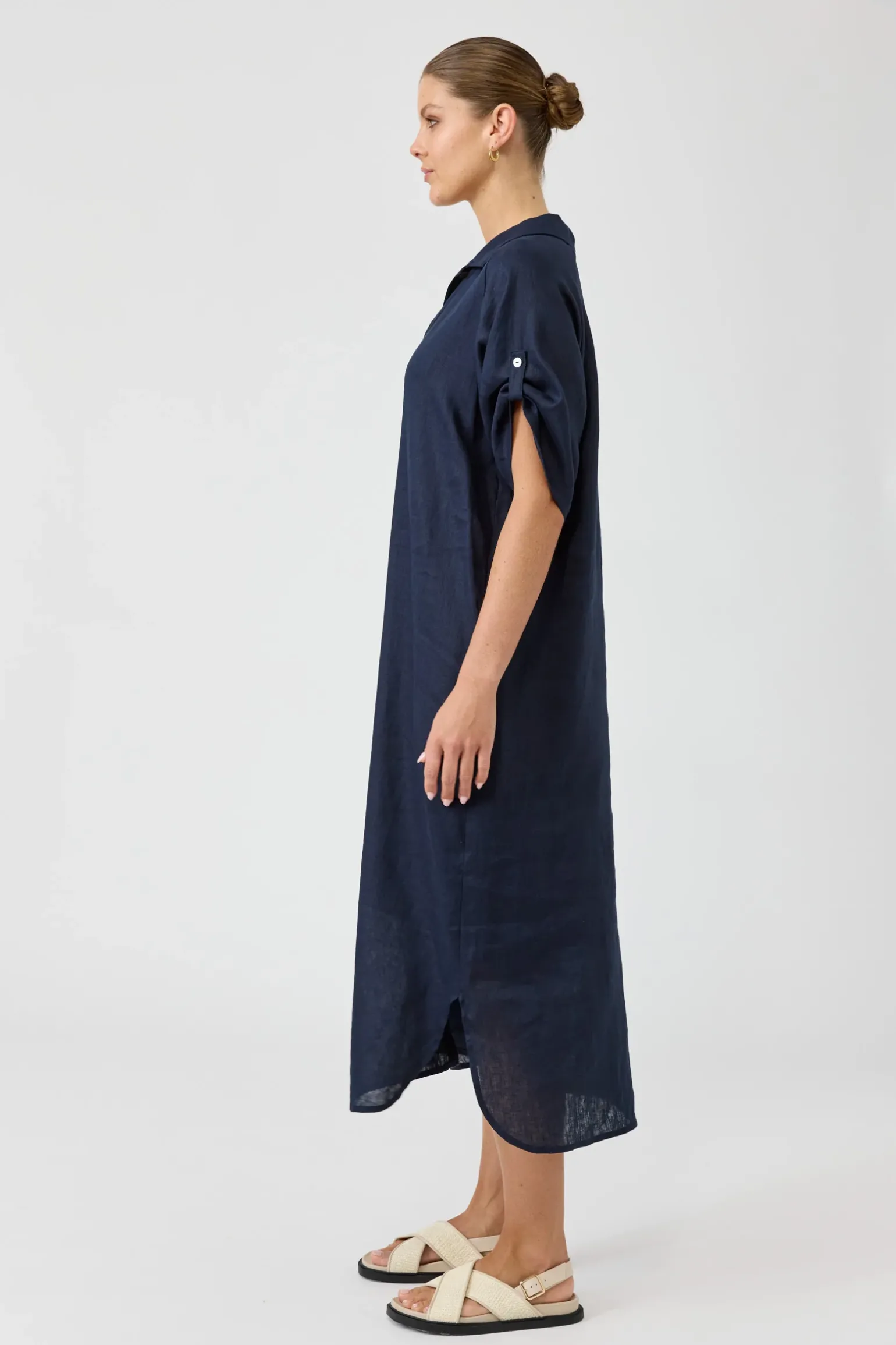 Studio Shirt Dress - Navy