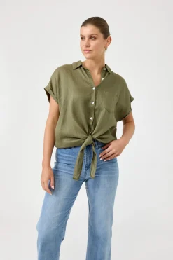 Studio Tie Shirt - Khaki
