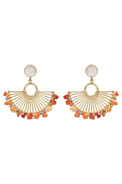 Zest Earring - Gold Fan