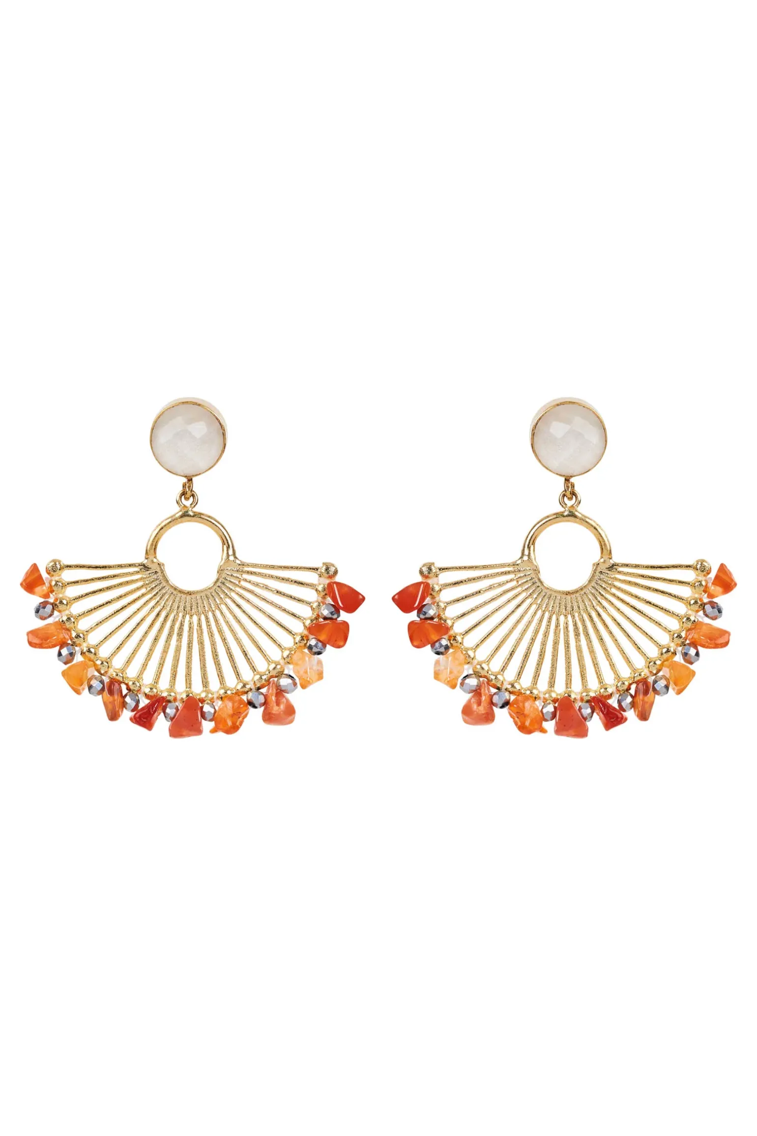 Zest Earring - Gold Fan